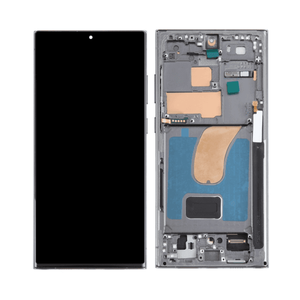 适用于三星 Galaxy S23 Ultra LCD 显示屏触摸屏数字化仪组件带框架（欧盟版）- 绿色