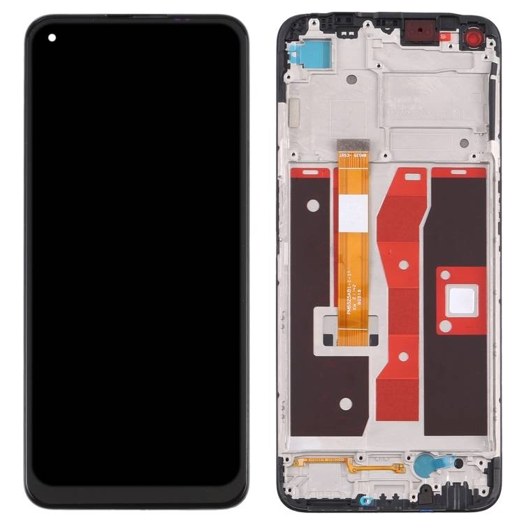 Pour l'assemblage de numériseur d'écran tactile d'affichage à cristaux liquides d'Oppo A72 4G avec cadre - avec cadre