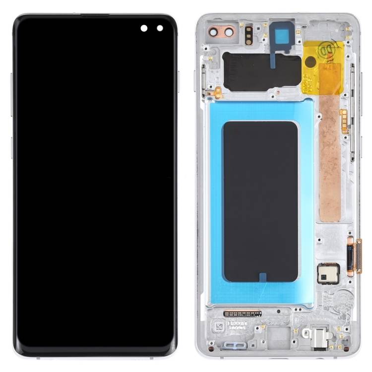 Pour Samsung Galaxy S10 + Ensemble écran tactile LCD avec cadre