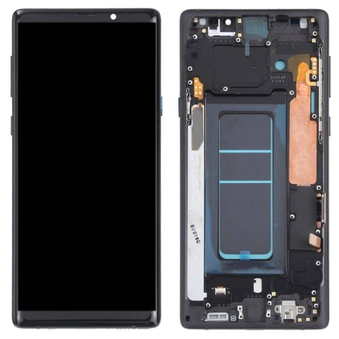 Para Samsung Galaxy Note 9 Display LCD e conjunto de digitalizador de tela de toque com substituição de moldura - Preto
