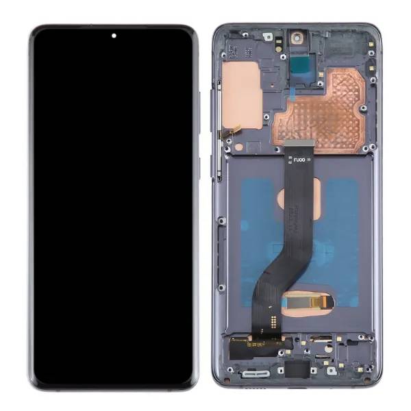 Tela LCD com digitalizador de toque e moldura para Samsung Galaxy S20+