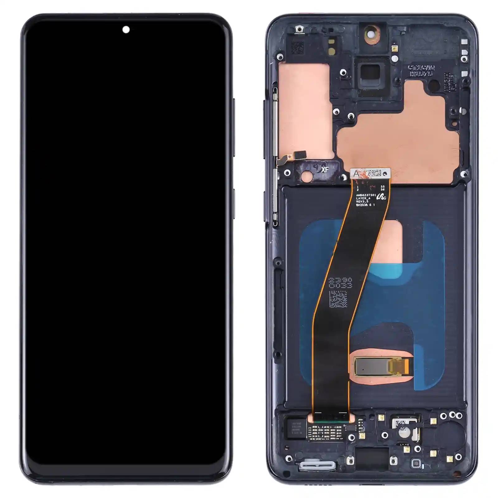 Tela LCD com Touchscreen e Digitalizador para Samsung Galaxy S20 5G com Moldura