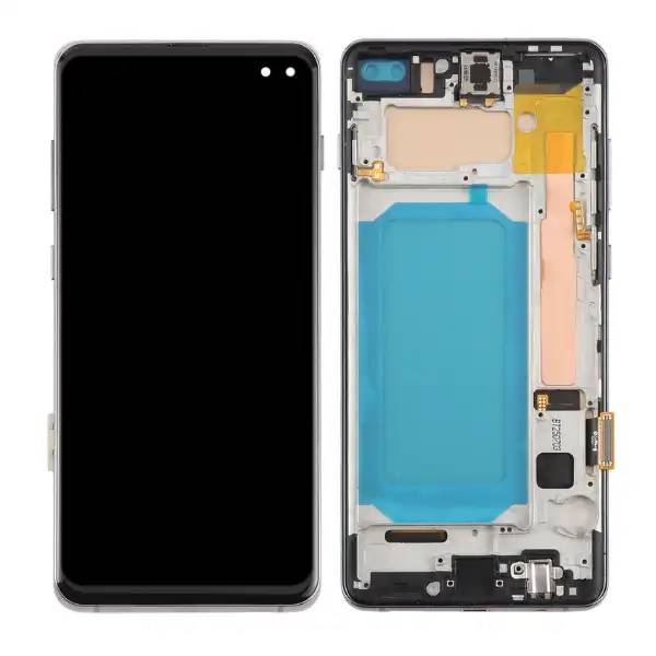 For Samsung Galaxy S10+ LCD Display Touch Screen Digitizer Assembly With Frame