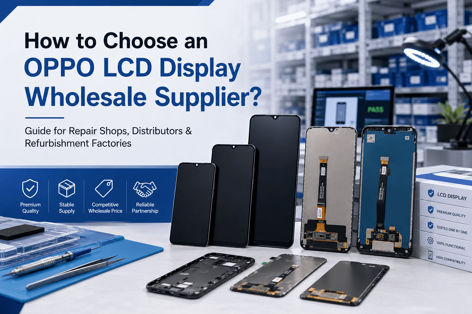 كيفية اختيار مورد بالجملة لشاشات LCD من OPPO لشركات الإصلاح؟